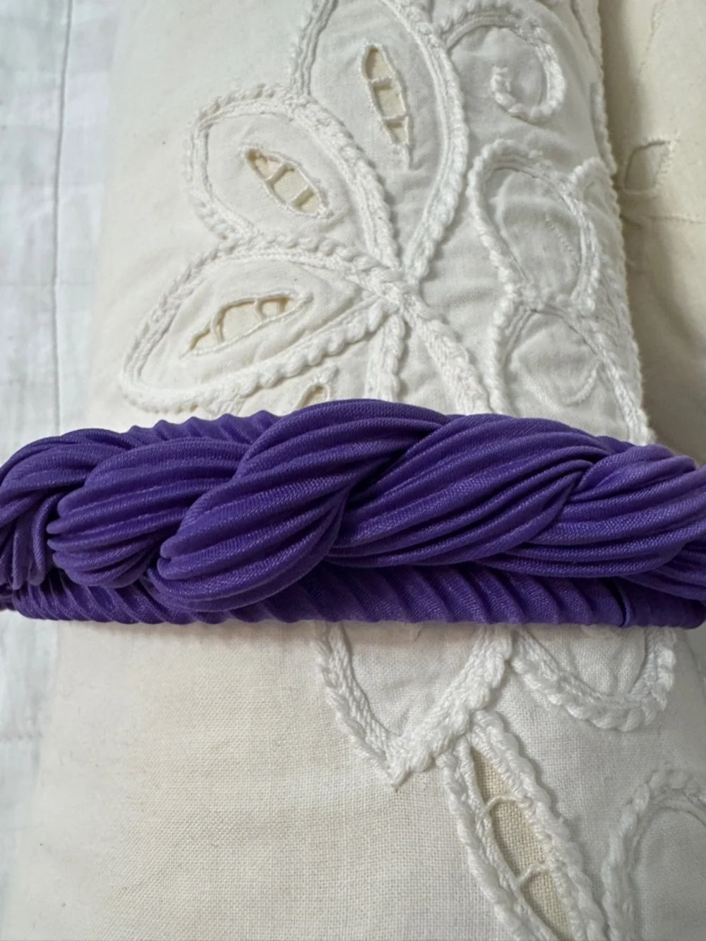 Purple Braided Fabric Headband - Women
